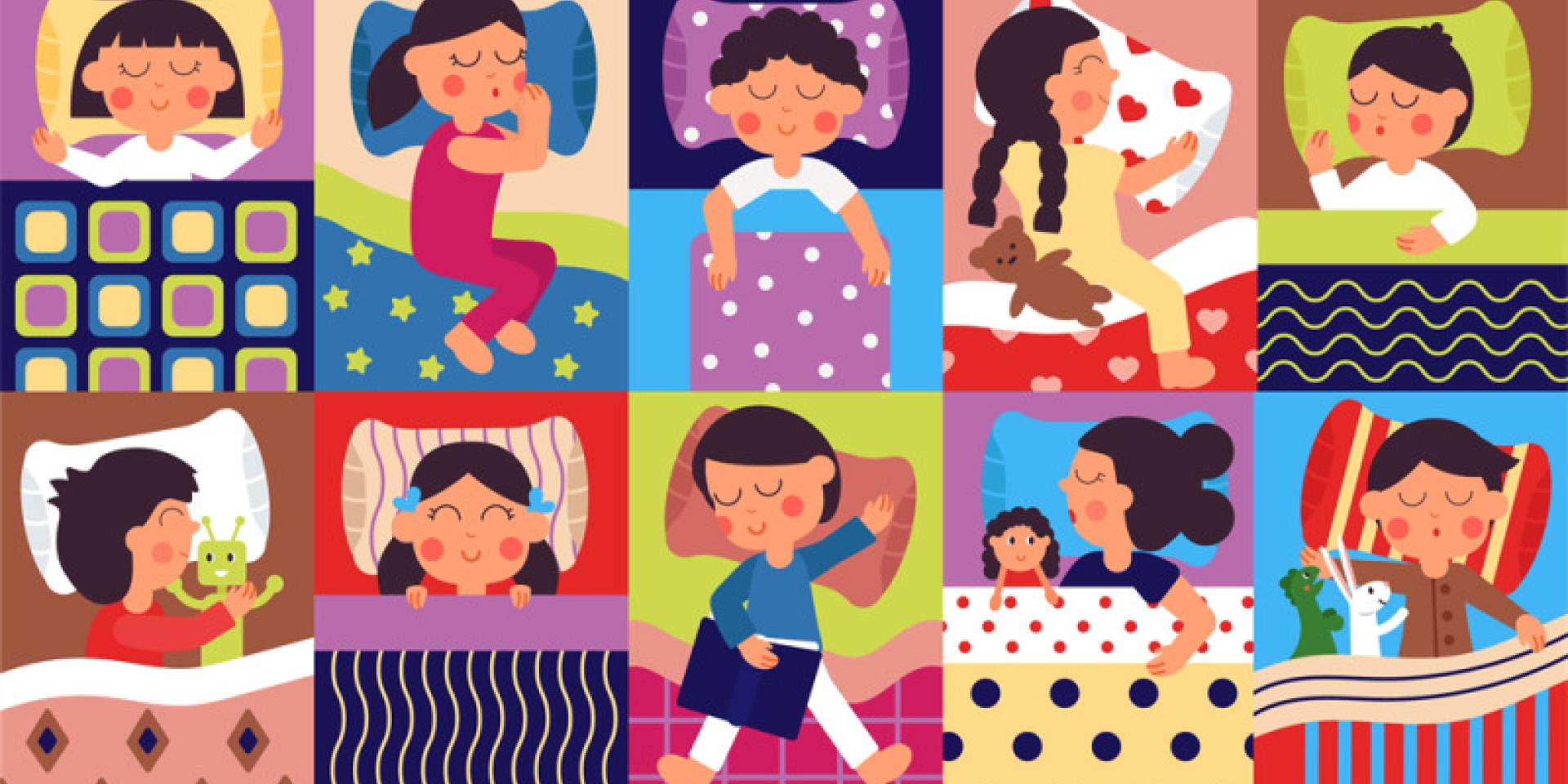 sleeping children cartoon